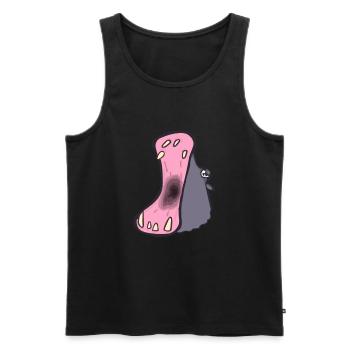 Nilpferd - Männer Premium Bio Tank Top - Schwarz - Vorne - AI Model Male 178 light (178cm)