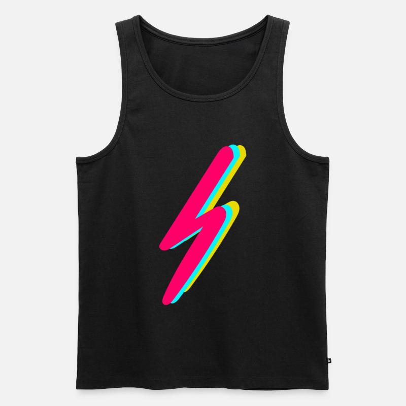 Blitz - Männer Premium Bio Tank Top - Schwarz
