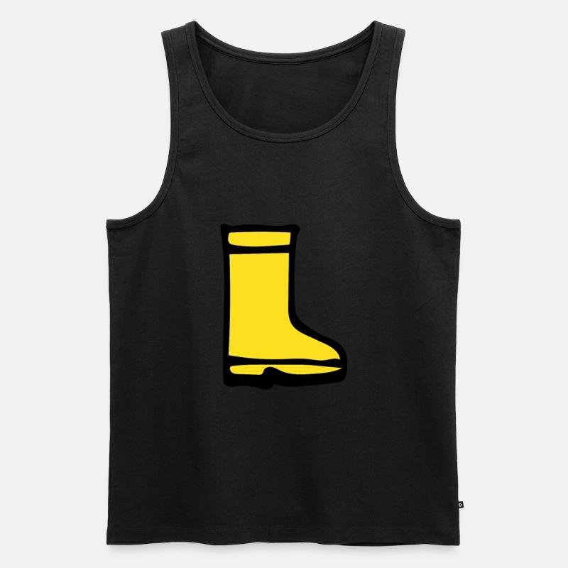 Stiefel - Männer Premium Bio Tank Top - Schwarz