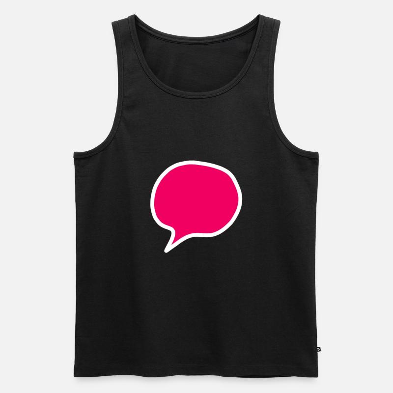 Sprechblase - Männer Premium Bio Tank Top - Schwarz