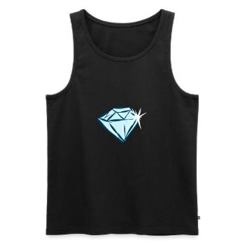 Diamant - Männer Premium Bio Tank Top - Schwarz - Vorne - Michal (187cm)