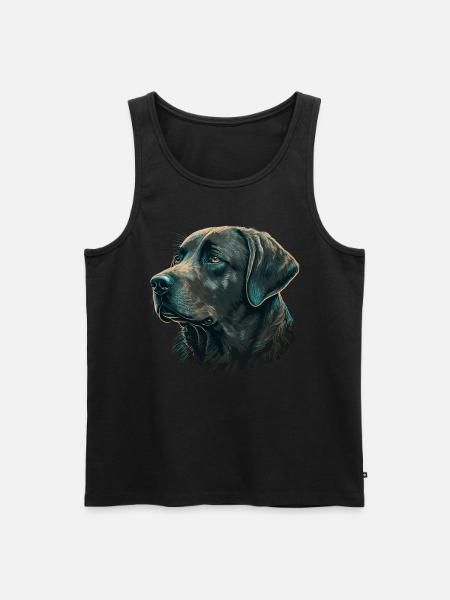 Gentle Labrador Retriever - Men's Premium Organic Tank Top - black