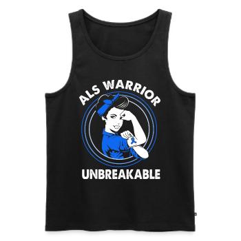 ALS Nervenkrankheit - Männer Premium Bio Tank Top - Schwarz - Vorne - AI Model Male 178 light (178cm)