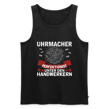 Uhrmacher Uhren Handwerker Werkstatt Geschenk - Männer Premium Bio Tank Top - Schwarz - Vorne - AI Model Male 178 light (178cm)