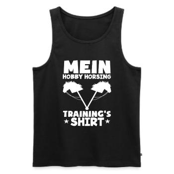 Hobby Horse Hobby Horsing Steckenpferd Reiten - Männer Premium Bio Tank Top - Schwarz - Vorne - Michal (187cm)