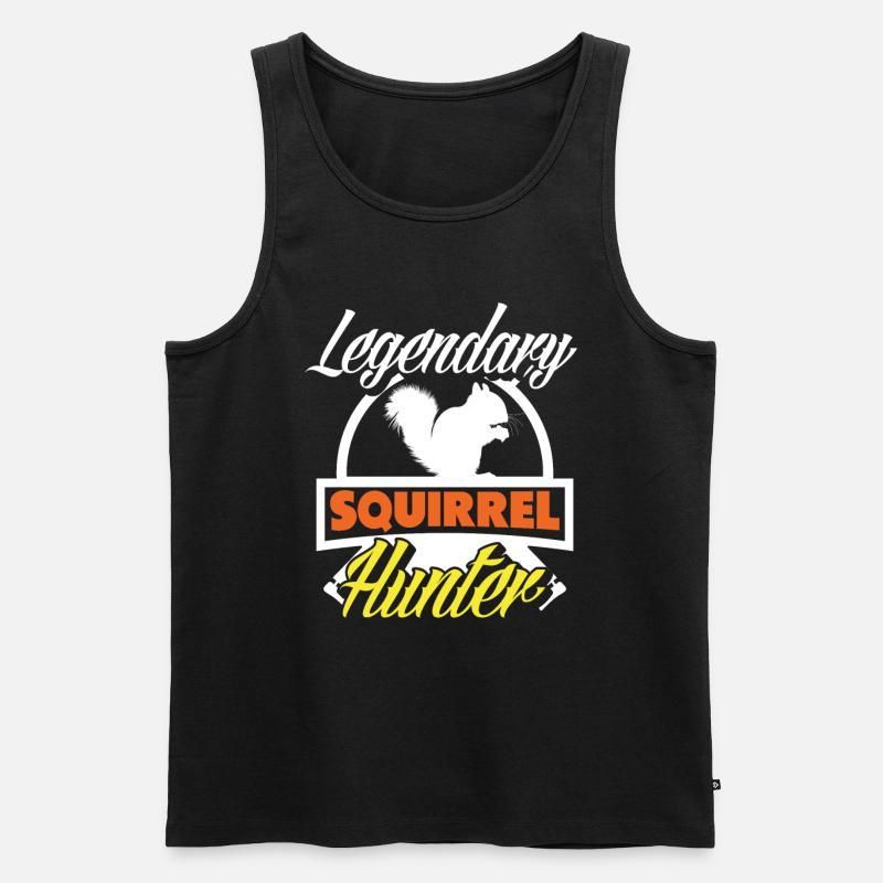 Eichhörnchen Jäger - Männer Premium Bio Tank Top - Schwarz