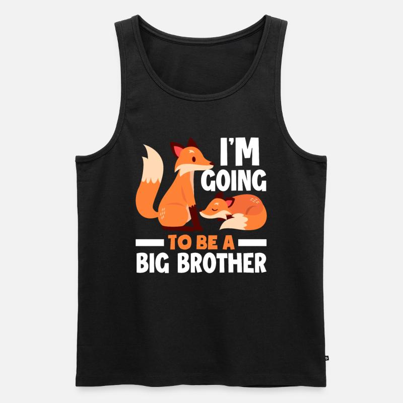 Fuchs Bruder Geschwister Nachwuchs Geschenk - Männer Premium Bio Tank Top - Schwarz
