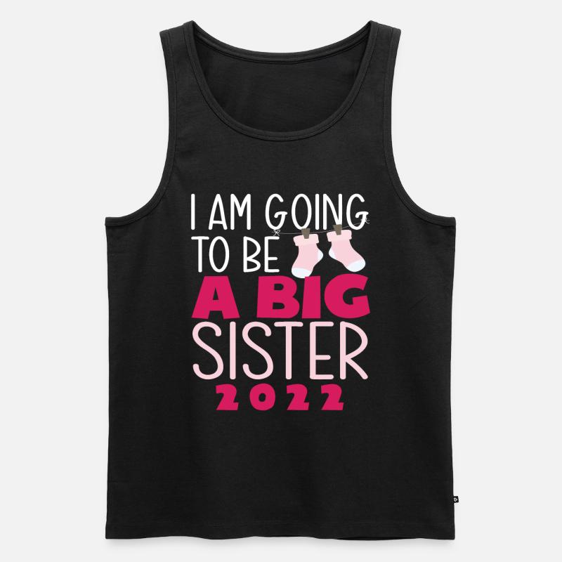 Ich Werde Eine Große Schwester - Männer Premium Bio Tank Top - Schwarz