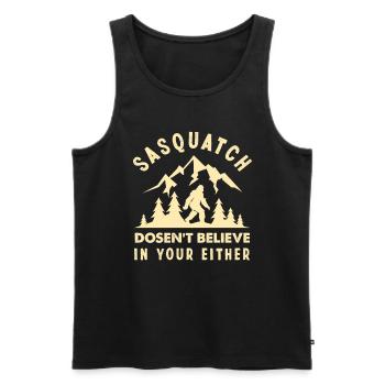 Bigfoot Hunter Mythe Créature Créature - Débardeur bio Premium Homme - noir - Devant - Michal (187cm)