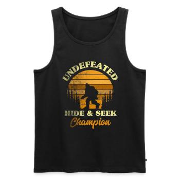 Bigfoot - Men's Premium Organic Tank Top - black - Front - Michal (187cm)