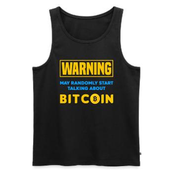 Bitcoin Trader Cryptos Cadeau - Débardeur bio Premium Homme - noir - Devant - Michal (187cm)