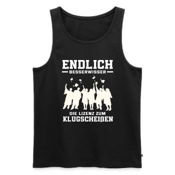 Doktortitel Bachelortitel Master Abschluss - Männer Premium Bio Tank Top - Schwarz - Vorne - Michal (187cm)
