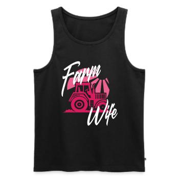 Farmer Farmer Farmer Wife - Men's Premium Organic Tank Top - black - Front - Michal (187cm)