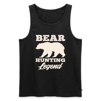 Légende du chasseur d’ours - Débardeur bio Premium Homme - noir - Devant - Michal (187cm)