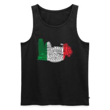 Italie Rome - Débardeur bio Premium Homme - noir - Devant - Michal (187cm)