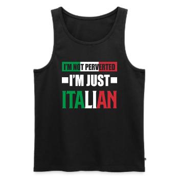 Drôle Italie Cadeau Italien - Débardeur bio Premium Homme - noir - Devant - Michal (187cm)