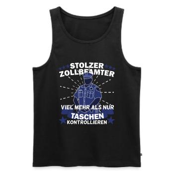 Zollbeamter Zoll Kontrolle Sicherheit Geschenk - Männer Premium Bio Tank Top - Schwarz - Vorne - AI Model Male 178 light (178cm)