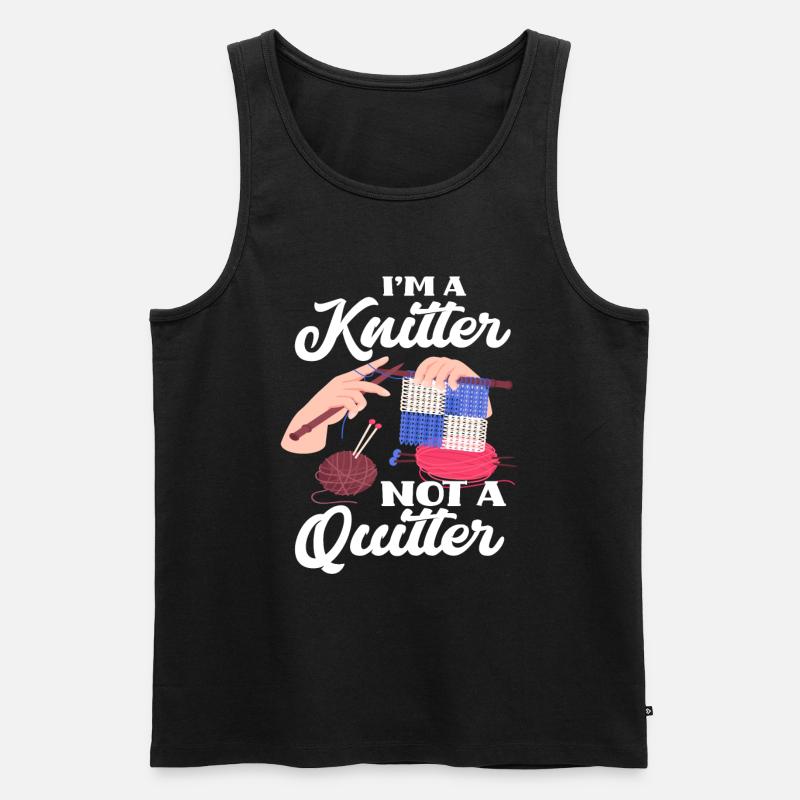 Stricken - Männer Premium Bio Tank Top - Schwarz