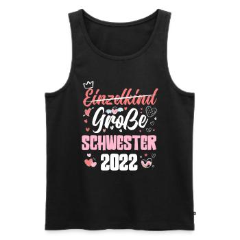 Süßes Ich Werde Große Schwester 2022 - Männer Premium Bio Tank Top - Schwarz - Vorne - Michal (187cm)