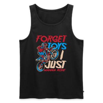 Motocross Boys Young Motorcross Racers - Men's Premium Organic Tank Top - black - Front - Michal (187cm)