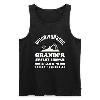 Holzarbeiter Opa - Männer Premium Bio Tank Top - Schwarz - Vorne - AI Model Male 178 light (178cm)