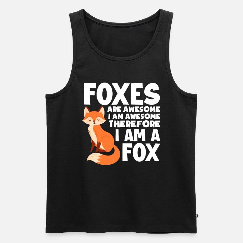 Ich Bin Ein Fuchs - Männer Premium Bio Tank Top - Schwarz
