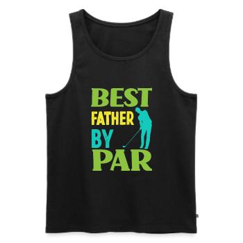Meilleur père golfeur de golf - Débardeur bio Premium Homme - noir - Devant - Michal (187cm)