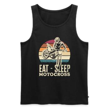 Motocross Children's Motocross Mud - Men's Premium Organic Tank Top - black - Front - Michal (187cm)