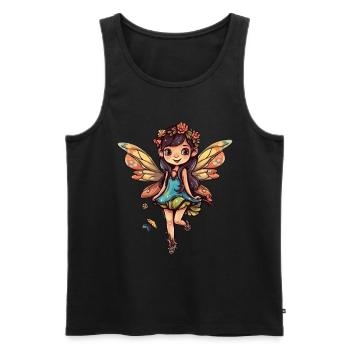 Fairy Fairy Fairy Magic Forest - Men's Premium Organic Tank Top - black - Front - Michal (187cm)