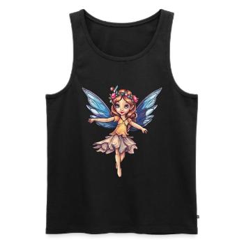 Enchanting fairy fairy tale creature with wings - Men's Premium Organic Tank Top - black - Front - AI Model Male 178 light (178cm)