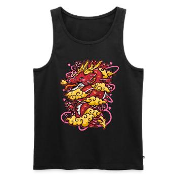 Aimer Dragon Kawaii Anime Dragon Design - Débardeur bio Premium Homme - noir - Devant - Michal (187cm)