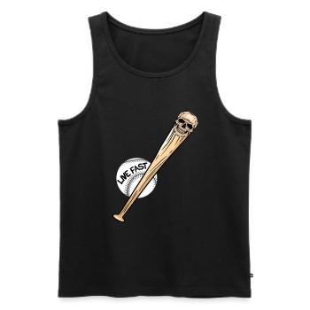 Baseball-Schädel Baseball Skull - Men's Premium Organic Tank Top - black - Front - AI Model Male 178 light (178cm)