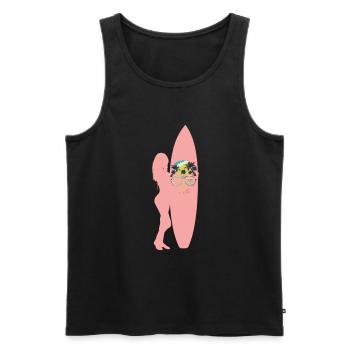 Surfer Girl - Débardeur bio Premium Homme - noir - Devant - Michal (187cm)