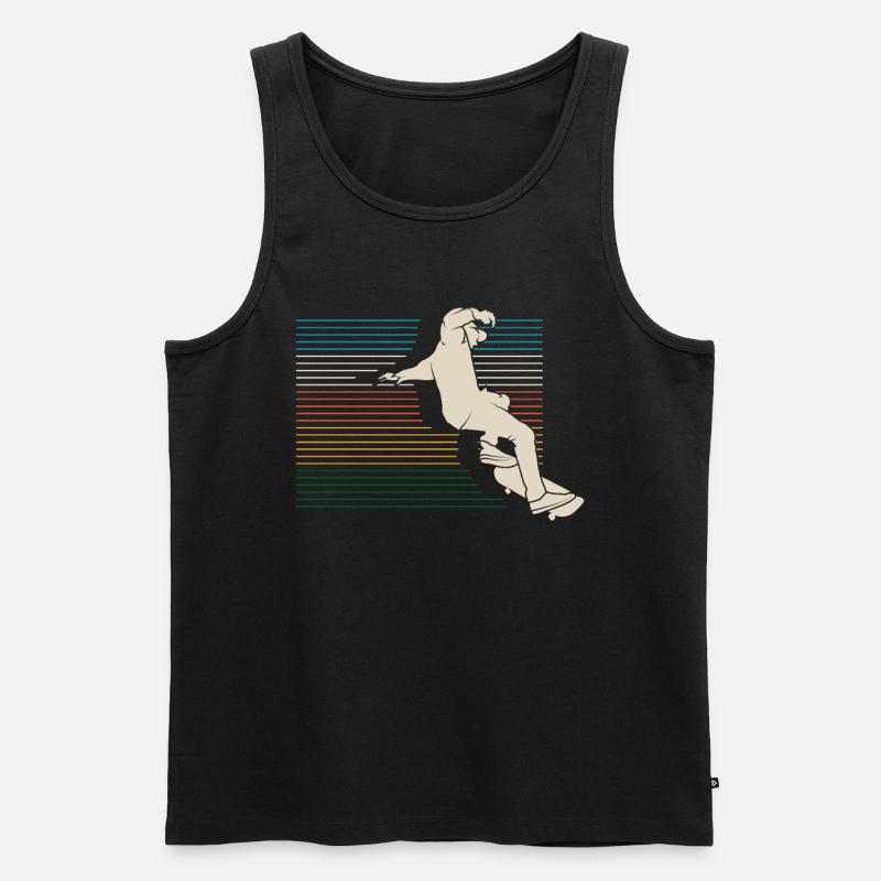 Skateboard - Männer Premium Bio Tank Top - Schwarz
