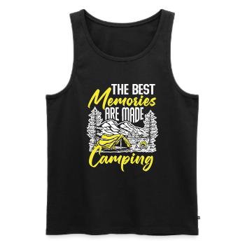Zelten Erinnerungen Campingplatz Camping Camper - Männer Premium Bio Tank Top - Schwarz - Vorne - Michal (187cm)