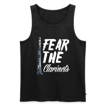 Clarinet - Men's Premium Organic Tank Top - black - Front - Michal (187cm)