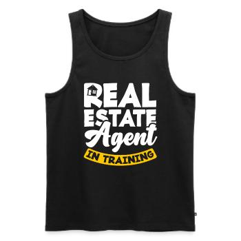 Immobilienmakler Ausbildung - Männer Premium Bio Tank Top - Schwarz - Vorne - Michal (187cm)