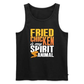 Poulet frit Animal préféré cadeau dicton - Débardeur bio Premium Homme - noir - Devant - Michal (187cm)