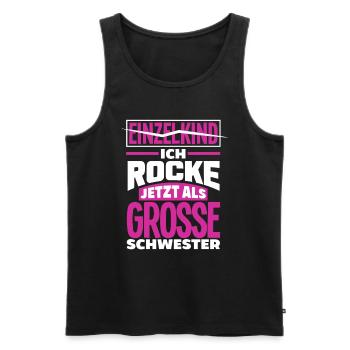 Ich Rocke Als große Schwester Schwanger Nachwuchs - Männer Premium Bio Tank Top - Schwarz - Vorne - Michal (187cm)