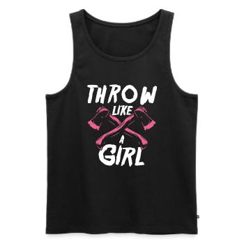 Axtwerferin Axtwurf Hobby Sport - Männer Premium Bio Tank Top - Schwarz - Vorne - Michal (187cm)