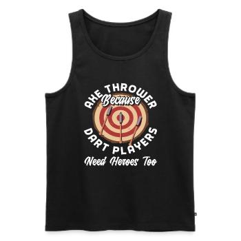 Axe Throwing Axe Throwing Sports Passion - Men's Premium Organic Tank Top - black - Front - Michal (187cm)