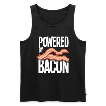 Powered By Bacon Speck - Männer Premium Bio Tank Top - Schwarz - Vorne - AI Model Male 178 light (178cm)