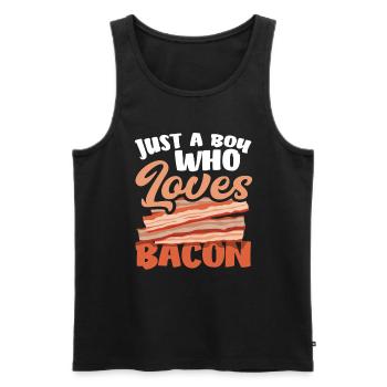 Speck Nur Ein Junge Der Speck Liebt - Männer Premium Bio Tank Top - Schwarz - Vorne - AI Model Male 178 light (178cm)