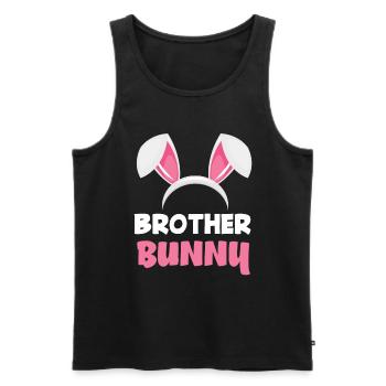 Bruder Hase Osterhasenohren Ostern - Männer Premium Bio Tank Top - Schwarz - Vorne - Michal (187cm)