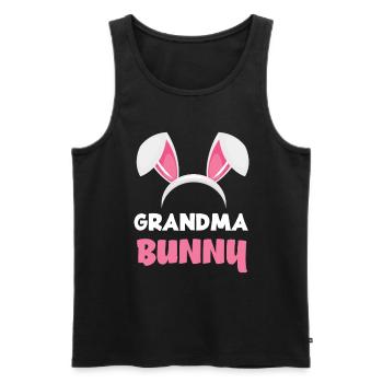 Grand-mère lapin de Pâques oreilles de lapin Pâques - Débardeur bio Premium Homme - noir - Devant - Michal (187cm)