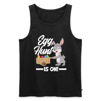 Easter Eggs Chasing Easter Bunny Easter - Men's Premium Organic Tank Top - black - Front - Michal (187cm)