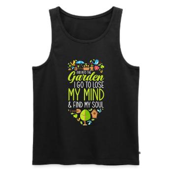 Garten Seele Hobby Gärtner - Männer Premium Bio Tank Top - Schwarz - Vorne - AI Model Male 178 light (178cm)