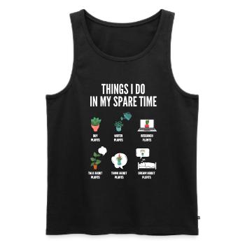 Garten Freizeit Hobby Pflanzen - Männer Premium Bio Tank Top - Schwarz - Vorne - AI Model Male 178 light (178cm)