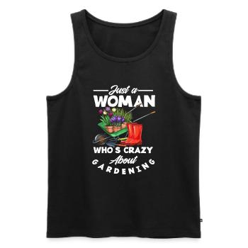 Garten Frau Gärtnerin - Männer Premium Bio Tank Top - Schwarz - Vorne - AI Model Male 178 light (178cm)