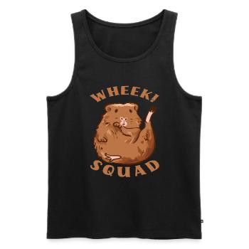 Meerschweinchen Team - Männer Premium Bio Tank Top - Schwarz - Vorne - Michal (187cm)